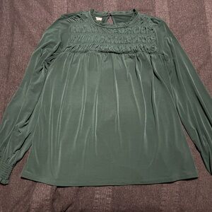 Maurices Dark Green Ruched Top